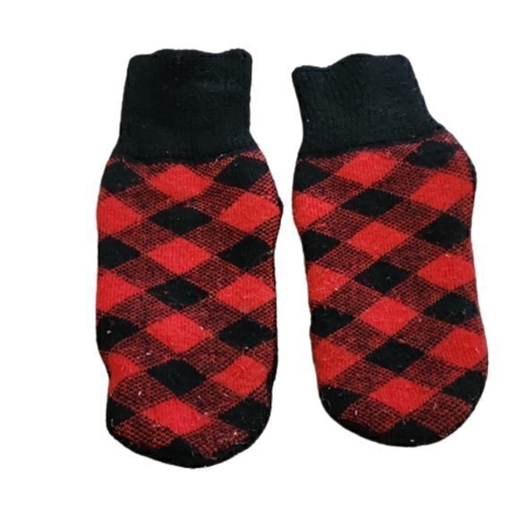 [Muk Lucks] Checkered Thermal Slipper Socks - Picture 1 of 4